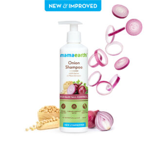 Mamaearth Onion Shampoo For Hair Growth & Hair Fall Control With Onion & Plant Keratin